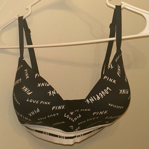 PINK Victoria's Secret Black and White Printed Bra - Picture 1 of 5